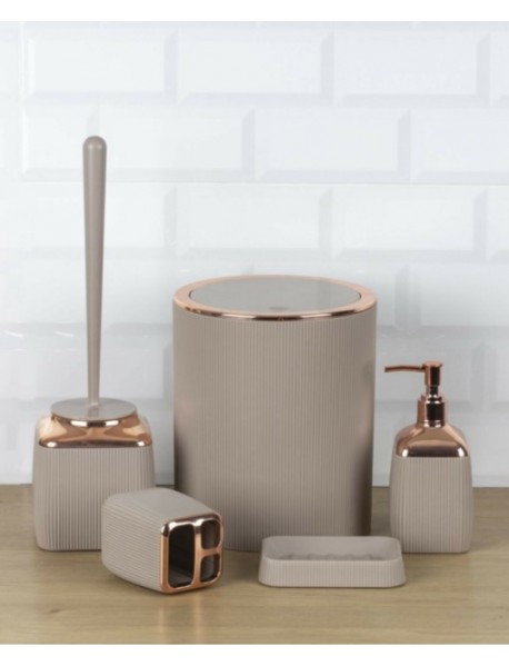 Rose Gold Stripe Bathroom Set (5 pcs)