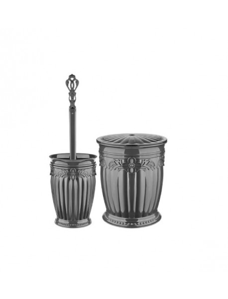 Sultan Bahroom Set 2pcs (Toilet Brush & Trash Can)