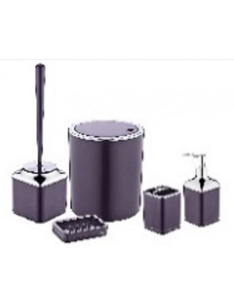 Double Layer Square Chrome Bathroom Set (5 pcs)