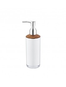 Double Layer Wooden Round Soap Dispenser (210 ml)