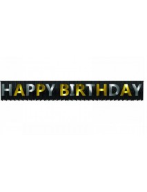 FRINGED ELEGANT HAPPY BIRTHDAY BANNER