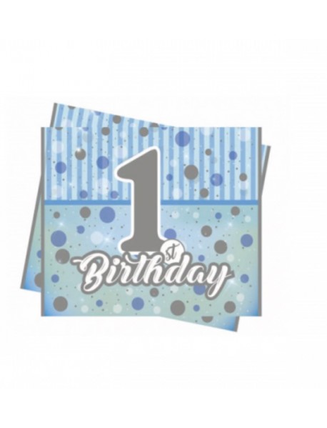 FIRST BIRTHDAY BOY BIRTHDAY TABLECOVER 120x180 cm 