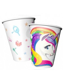 RAINBOW UNICORN CUPS 8 OZ (8 PCS)