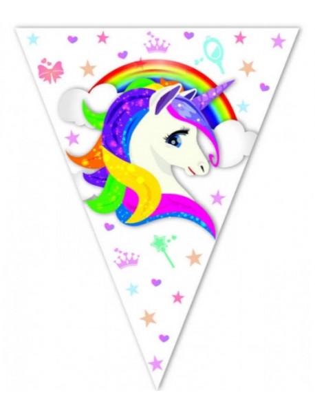 RAINBOW UNICORN FLAG BANNER (3.2 M)