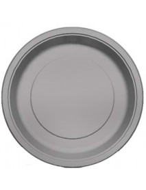 SILVER PLATES 23CM (8PCS)