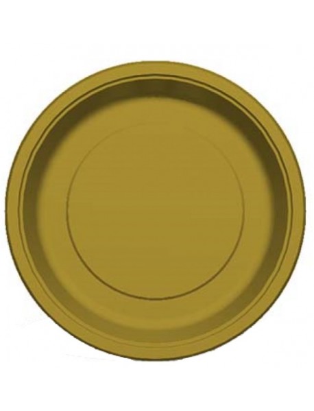 GOLD PLATES 23CM (8PCS)