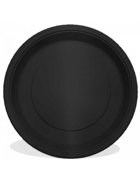 BLACK PLATES 23CM (8PCS)