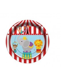 CIRCUS PLATES 23CM (8 PCS)