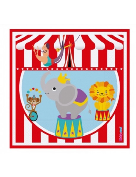 CIRCUS NAPKINS 33x33cm (16 PCS)