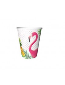 FLAMINGO CUPS 8 OZ (8 PCS)