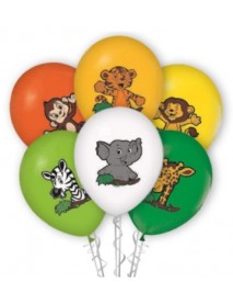 4+1 SAFARI PRINTED PASTEL COLOR 12" BALLOON (100PCS)