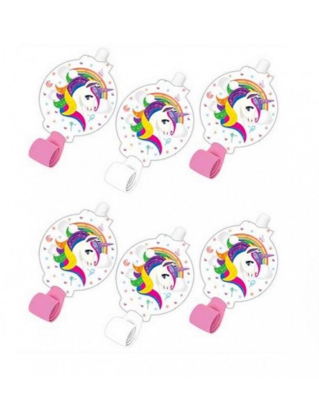 RAINBOW UNICORN BLOWOUTS       (6 PCS)