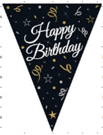 SPARKLING CONFETTI HAPY BIRTHDAY FLAG SET