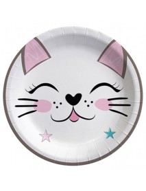 MISS CAT PAPER PLATES 23CM (8 PCS)