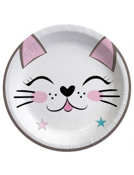 MISS CAT PAPER PLATES 23CM (8 PCS)