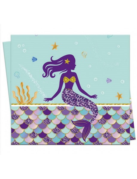 SHINING MERMAID PLASTIC TABLECOVERS 120x180cm