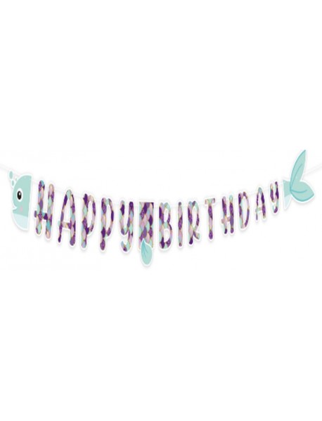 SHINING MERMAID HAPPY BIRTHDAY BANNER(2,40)