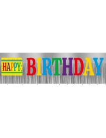 METALLIZED HAPPY BIRTHDAY BANNER(2,40)