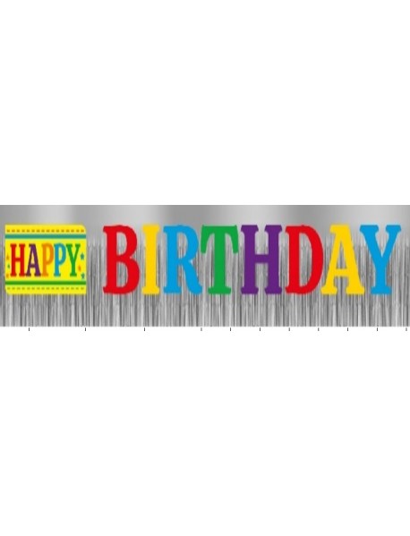 METALLIZED HAPPY BIRTHDAY BANNER(2,40)