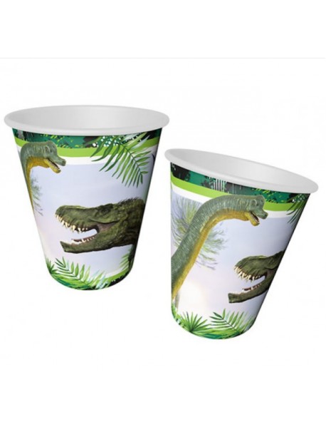 WILD JURASSIC PARTY PAPER CUPS 8OZ (8 PCS)