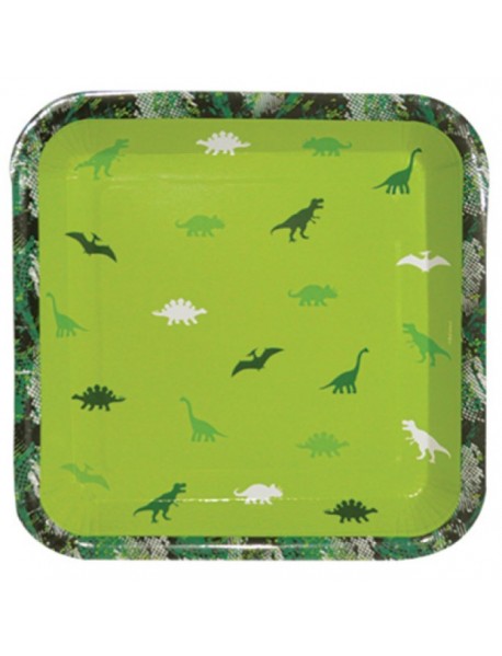 WILD JURASSIC PARTY PAPER PLATES  18CM (8PCS)