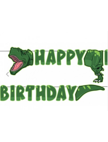 WILD JURASSIC PARTY HAPPY BIRTHDAY BANNER LETTER BANNER