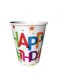 SUPERSTAR BIRTHDAY PAPER CUPS 220/240cc (8PCS)