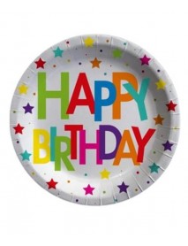 SUPERSTAR BIRTHDAY PAPER PLATE 23CM (8PCS)