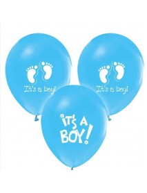 1+1 "IT'S A BOY" PRINTED PASTEL 12" BALLOON 100 PCS