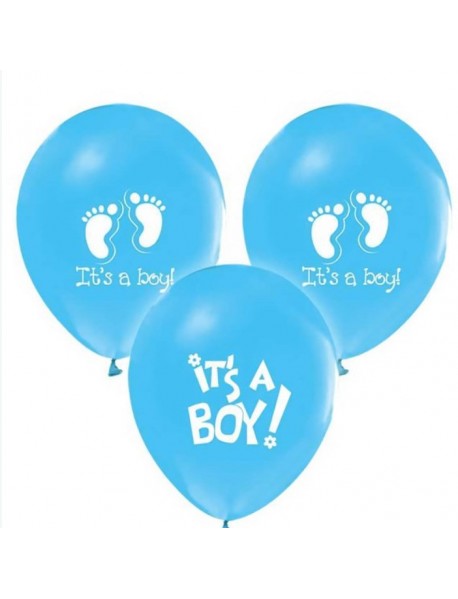 1+1 "IT'S A BOY" PRINTED PASTEL 12" BALLOON 100 PCS