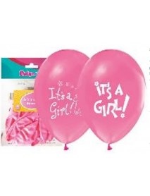 IT'S A GIRL PRINTED 12" BALLOONS 16PCS