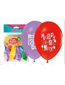 HAPPY BIRTHDAY PRINTED 12" BALLOONS 16PCS