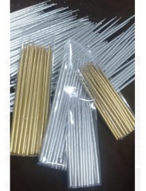 24 PCS METALIC CANDLE (15 CM)