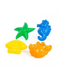 Sea sand shapes, 4 pcs 