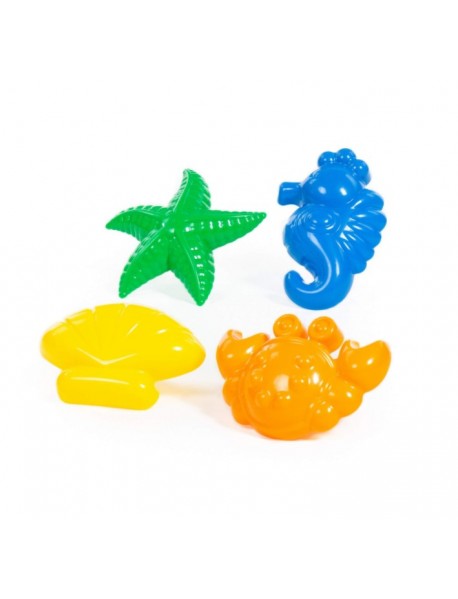 Sea sand shapes, 4 pcs 