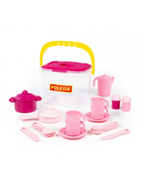 Nasten'ka kitchen set for four, 28 pcs (bucket)