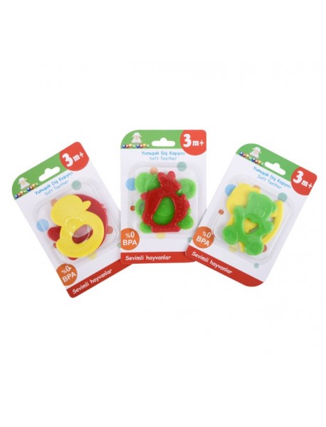 Cutey Animals Soft Teether in Hanger